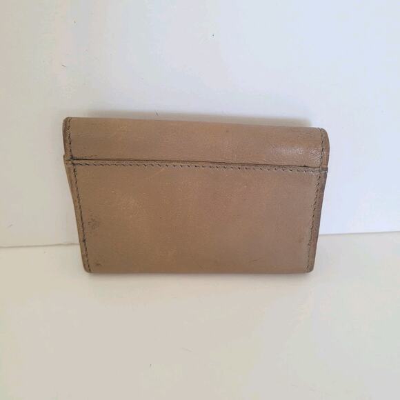 Gucci Bamboo Key Holder Wallet Case Leather Small Unisex Beige Trifold - Picture 2 of 11